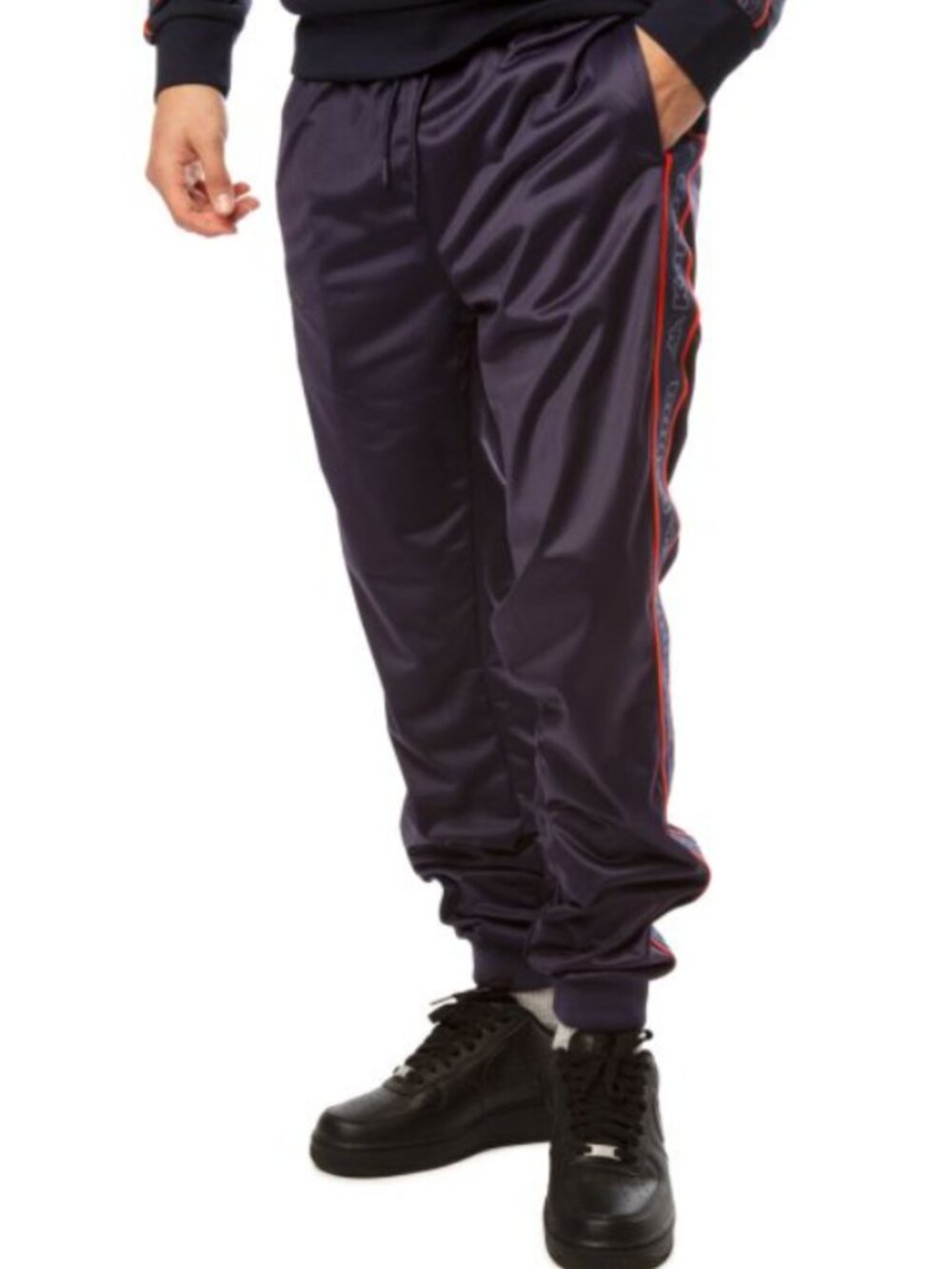 Kappa Logo Tape Anira 2 Jogger Track Pants XXL Blue Orange French Terry